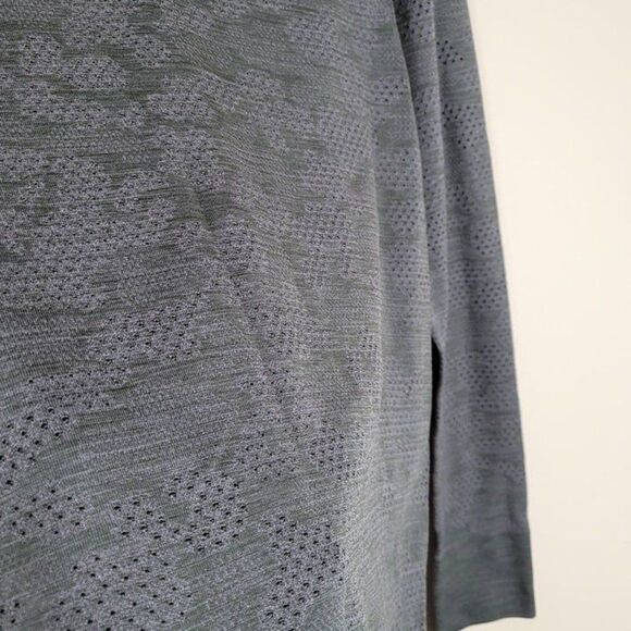 Lululemon Size 4 Swiftly Breathe Long Sleeve Shirt Vented Camo Green Gray - Picture 7 of 9